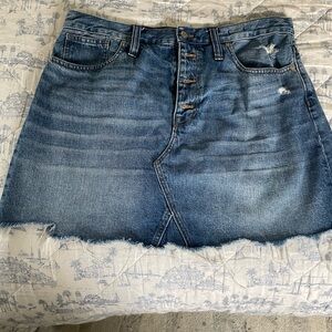 Madewell Blue Denim Mini Skirt